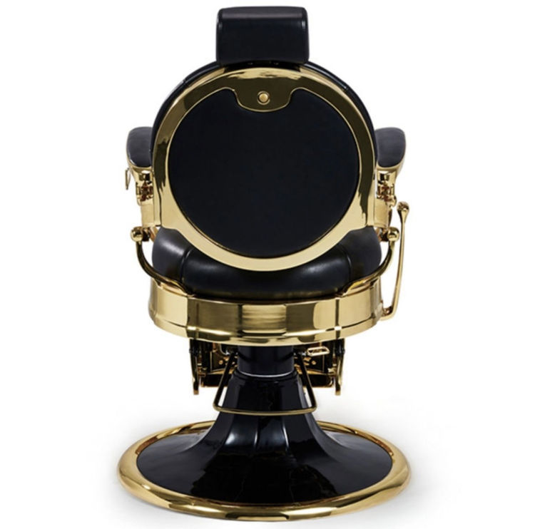 Imagem de Mirplay Cadeira de Barbeiro Kirk CG Preto/Dourado brilhante