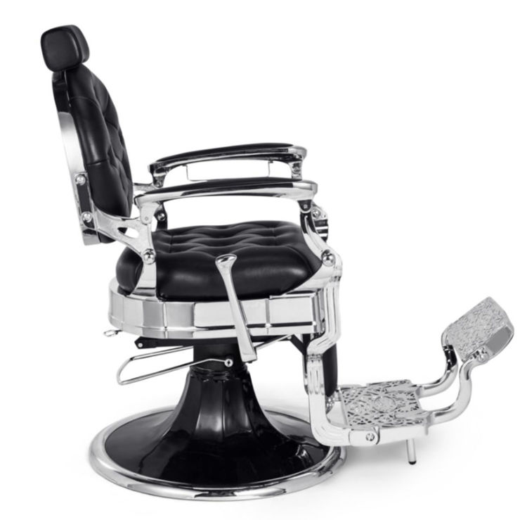 Imagem de Mirplay Cadeira de Barbeiro Kirk B Preto/Cromado