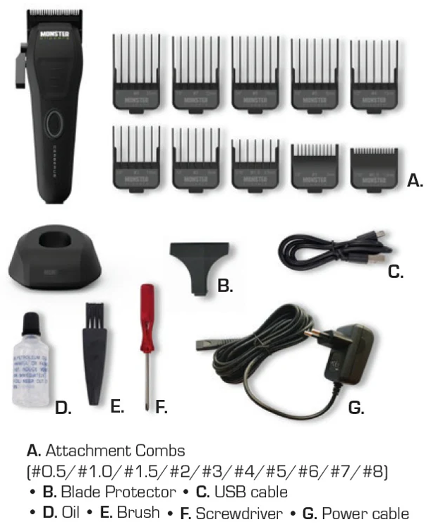 Imagem de MONSTER CLIPPER TRIMMER SHAVER PACK